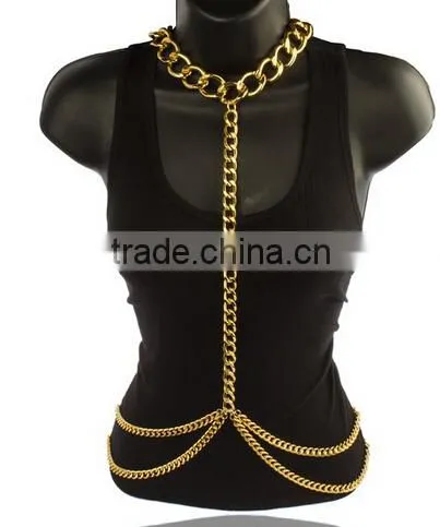 Goldtone Iced Out Assorted Head Chain Set