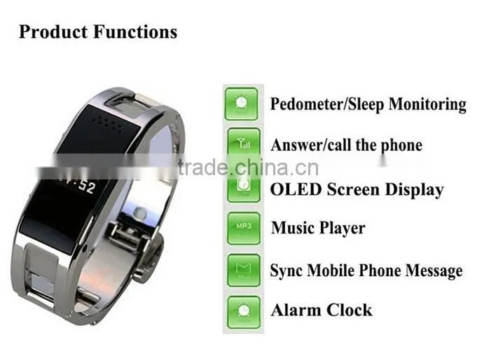 D8 Metal Gold Silver Hot Fitness Tracker Calorie Counter Sleep Monitor Watch Bluetooth Bracelet