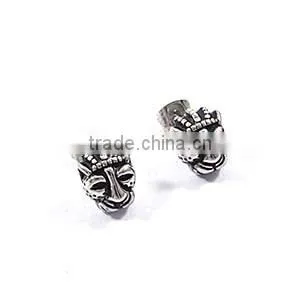 Fashion earring designs new model stainless steel Leopard head earrings