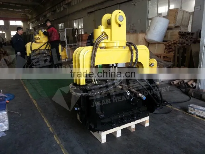 wood steel stone hydraulic pile driver for excavator