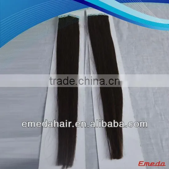 Remy hair double sided skin weft pu glue virgin tape hair extensions