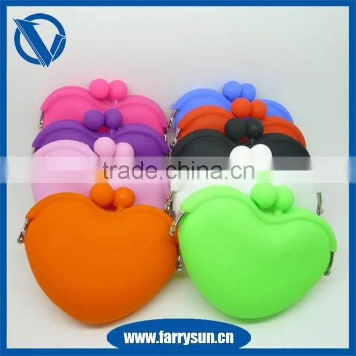 2015 New Silicone Coin Purses Non-toxic Available in Various Colors Customized Logo cion purse