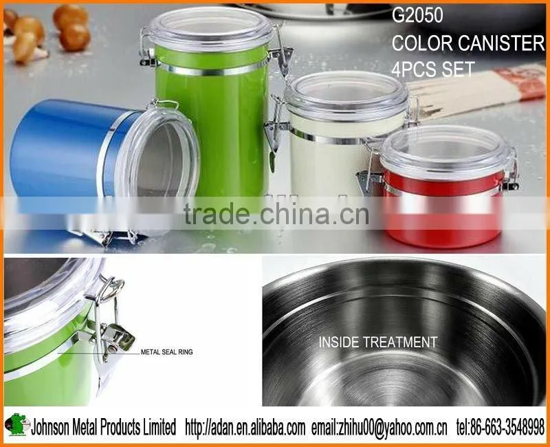 4Pcs Color Canister Set