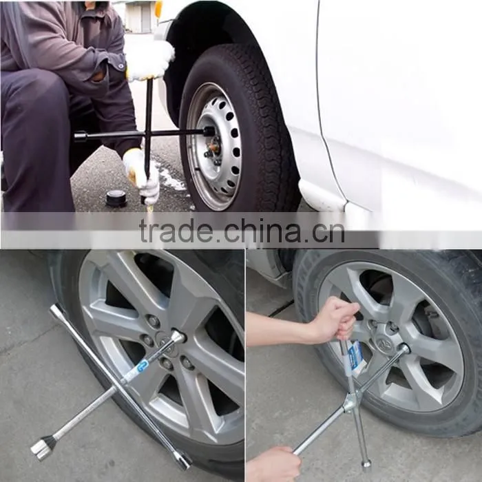 Factory Cross Rim Wrench With Steel Pad