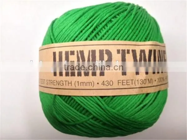 wholesale 1mm green Hemp Twine Cord For Sale