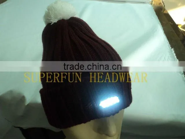 keeping warm led knitted caps