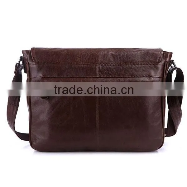 Online Shopping Leather Man Shoulder Bag for School