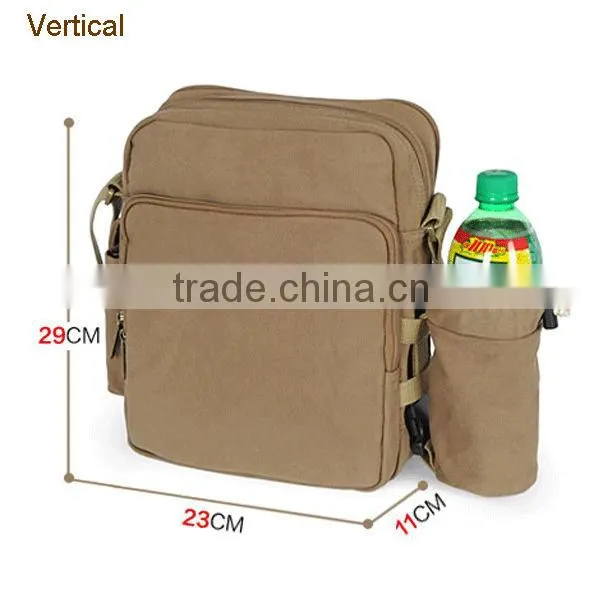 Cheap vintage adjustable canvas messenger bag