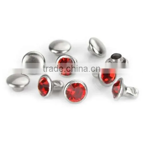 Shank diamond rivets stone for leather belt