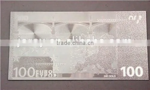silver foil notes euro 100 banknotes