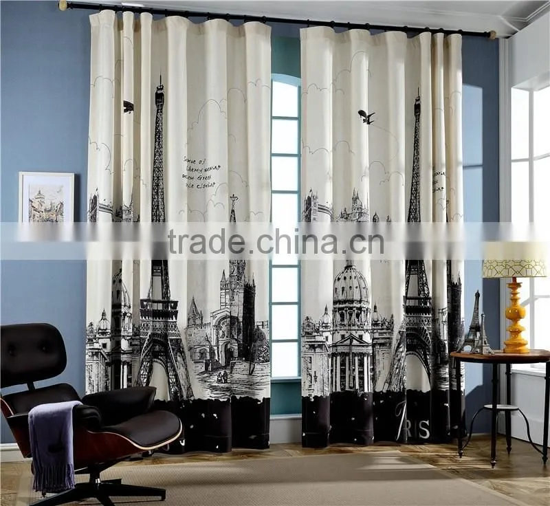 Contemporary and Contracted Cotton/Linen Shading Curtain Fabrics