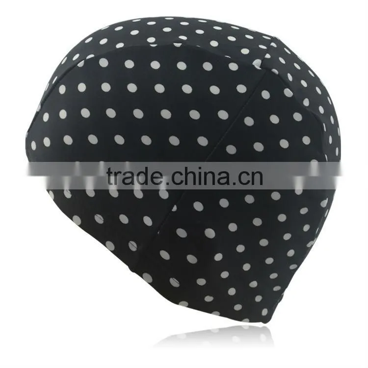 Swimwear polyester cool swimming cap 2016
