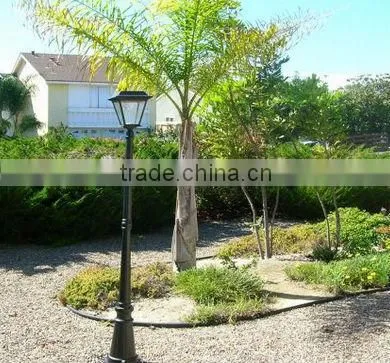 Outdoor Black Solar LED Post Lamp