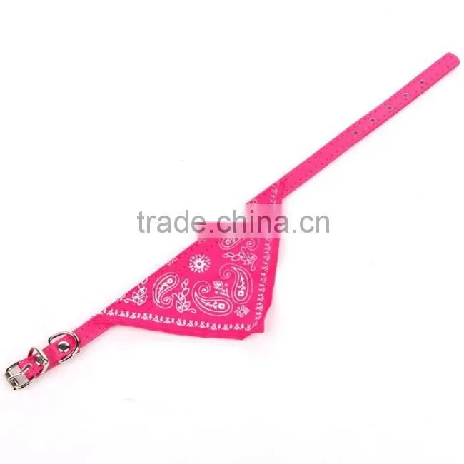 puppy fashion nylon pet neckerchief leather dog collar