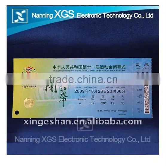RFID Paper Tennis Match Ticket
