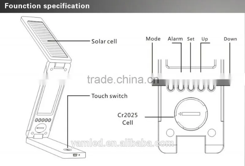 Aluminum flashless led manicure table lamp Energy Saving