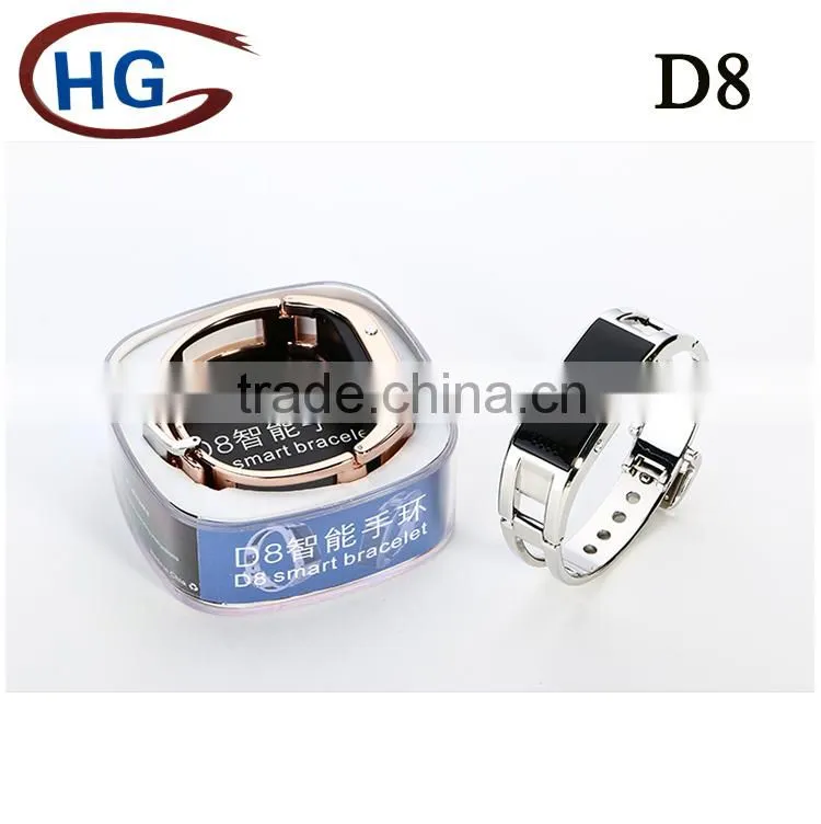 Latest model smart bracelet D8, metal bracelet Hot new product for 2015