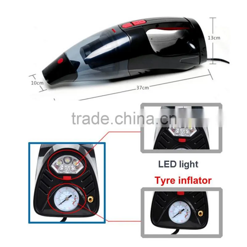 12V 150W Portable Handheld Wet Dry Auto Mini Vacuum Cleaner With LED