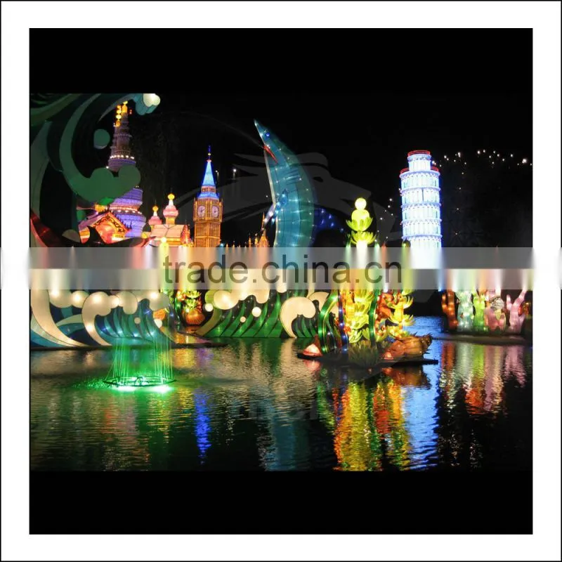 outdoor amusement park lantern lighting