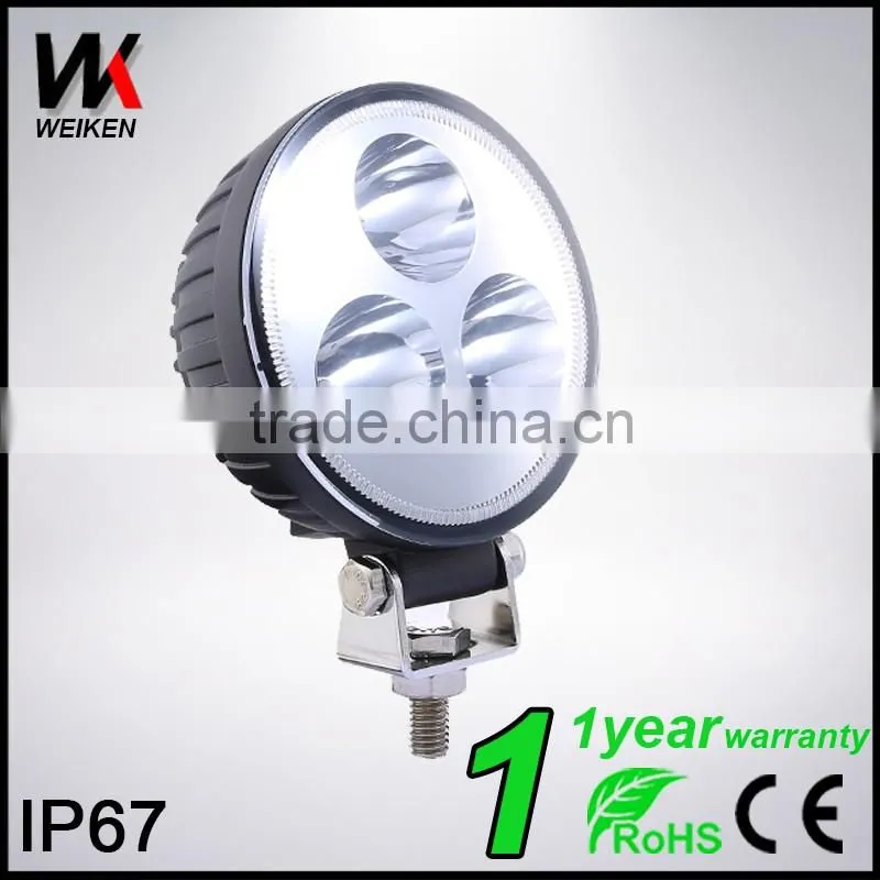 WEIKEN 9W led truck tractor work light ip67 waterproof 24 hour work light WK-0903