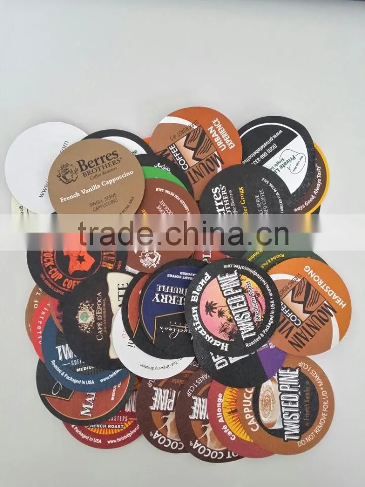 Factory price high barrier k-cup, k-cup with filter, k-cup foil lid