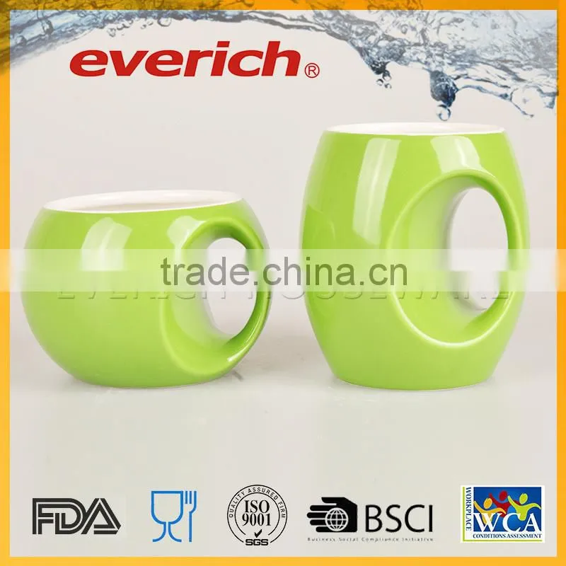 Good reputation high quality ceramic travel mug with plastic lid