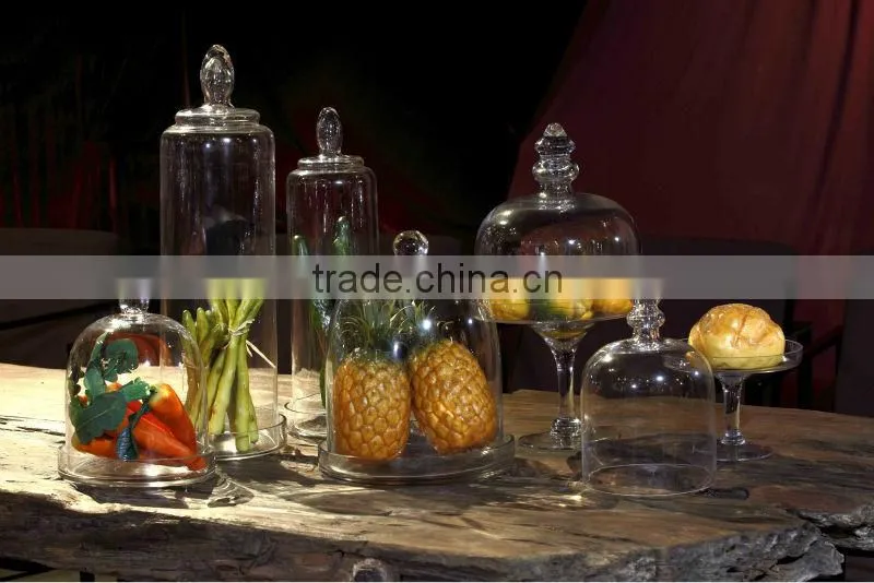 Glass food stand jar