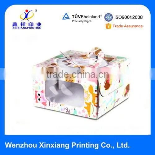 Pink Cube Top Quality Cake Box Design Boxes