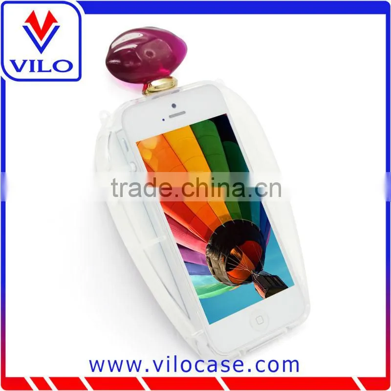 2014 fashion design soft TPU perfume bottle case for Iphone