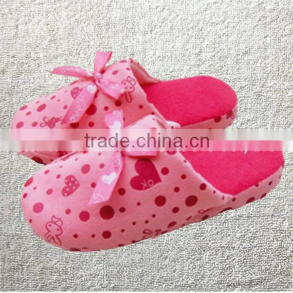 2014 fashion cotton slippers Love rabbit lovers bow platform slip-resistant thermal cotton-padded slippers