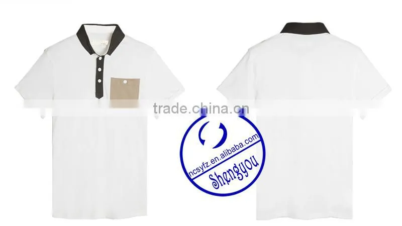 Single Jersey Men's Pocket Polo Shirt With Custom Label