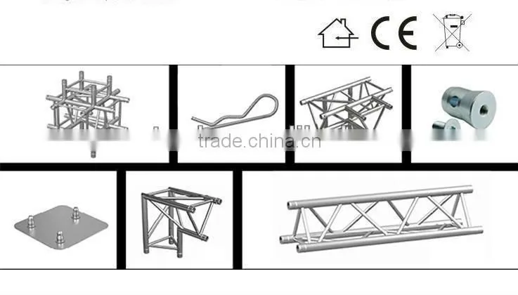Shenzhen Mounteck heavu duty load aluminum truss 290mm concert stage roof truss