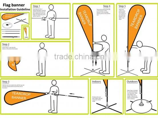Promotional wholesale outdoor decorative flags banners