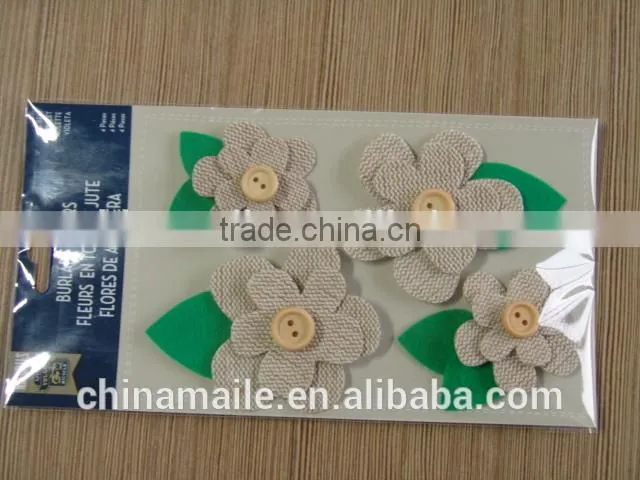 DIY decoration washable canvas fabric sticker for promotion gift