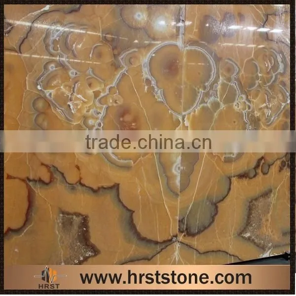 Bookmatch translucent background yellow onyx