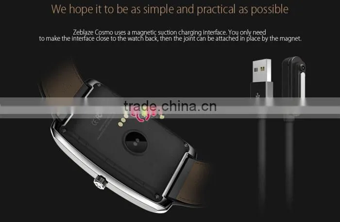 Curved Screen Bluetooth 4.0 Smart Heart Rate Monitor Watch For Android & iOS Silver
