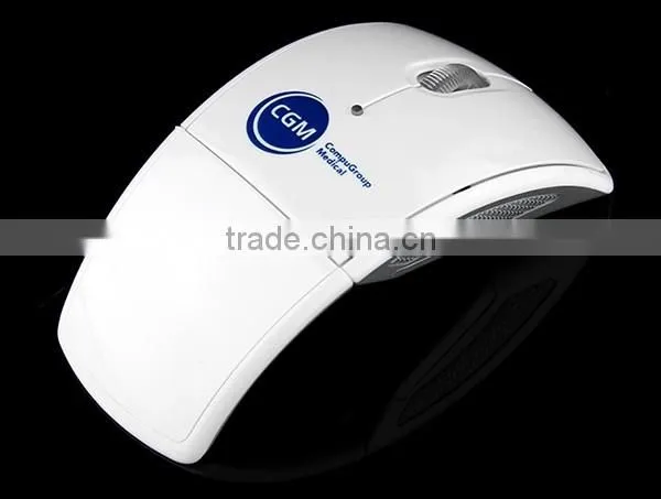 2.4Ghz Foldable Computer Black Wireless Mouse