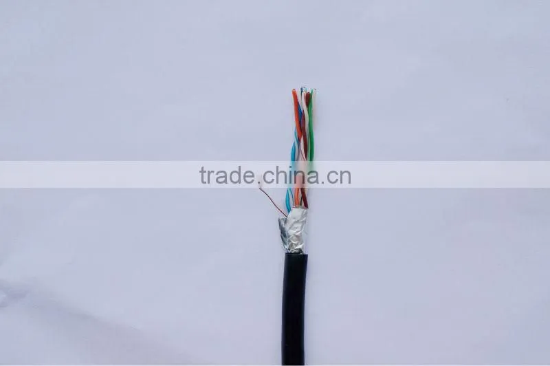 shield cat5e stp rj45 male connector with cable