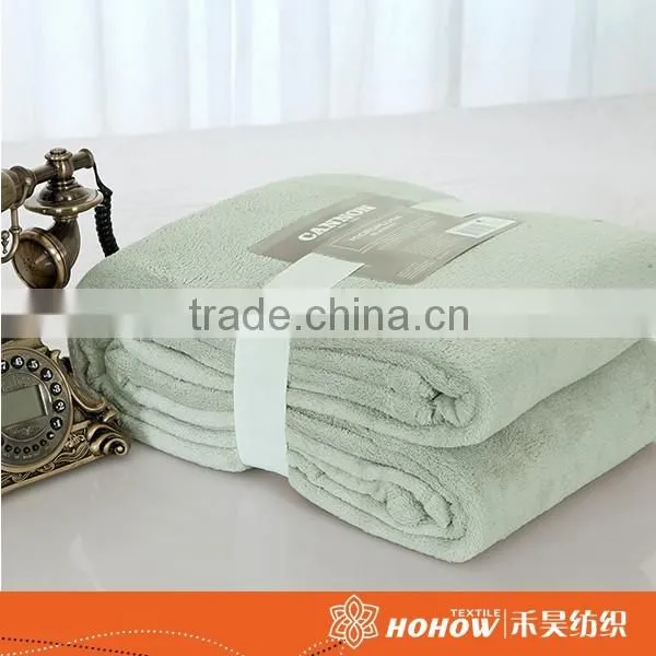100% micro fiber fabric dark green polar fleece blanket