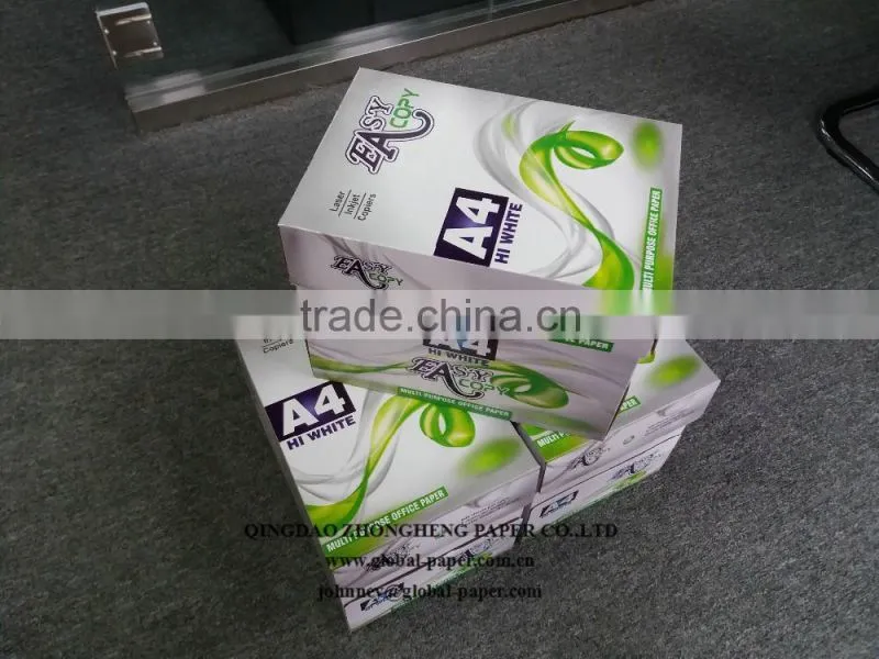 A4 size(210*297mm) Super White color copy paper-Top quality and best price