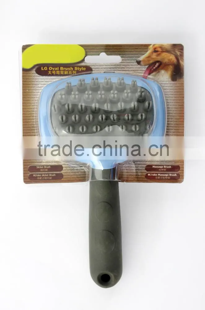 trade assurance new pet product rubber handle brush bathing