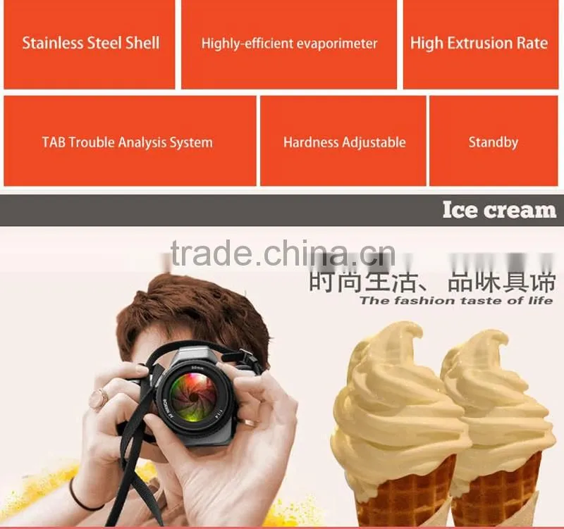 Chinese mixed flavor cheap small soft ice cream machine for wholesale