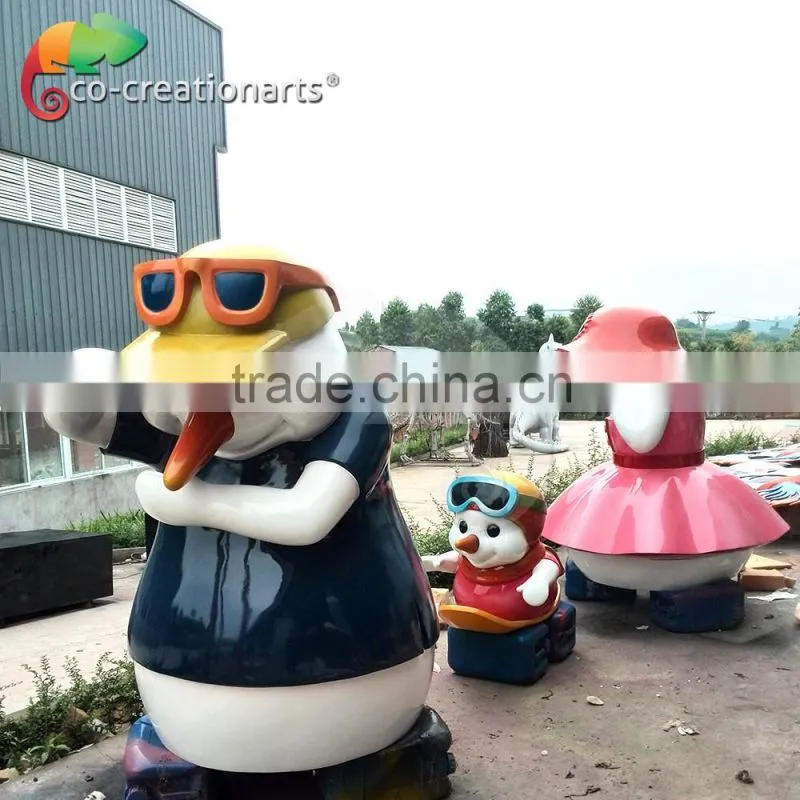 Fiberglass cartoon characters for garden decoration statue