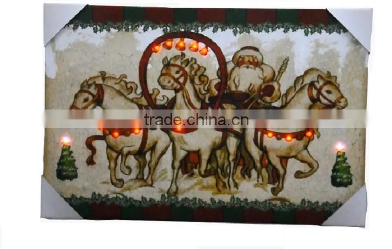 Santa Claus Christmas LED canvas Art