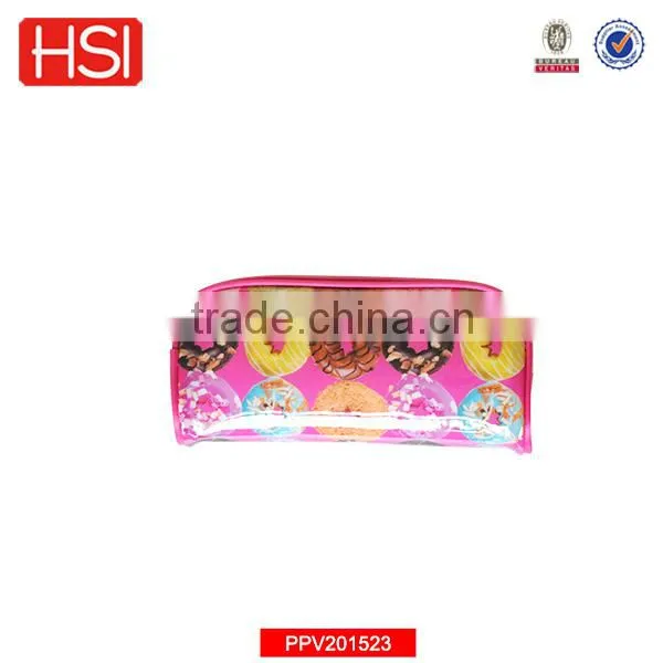 wholesale school supplies jelly bean pvc printed pencil case for kids