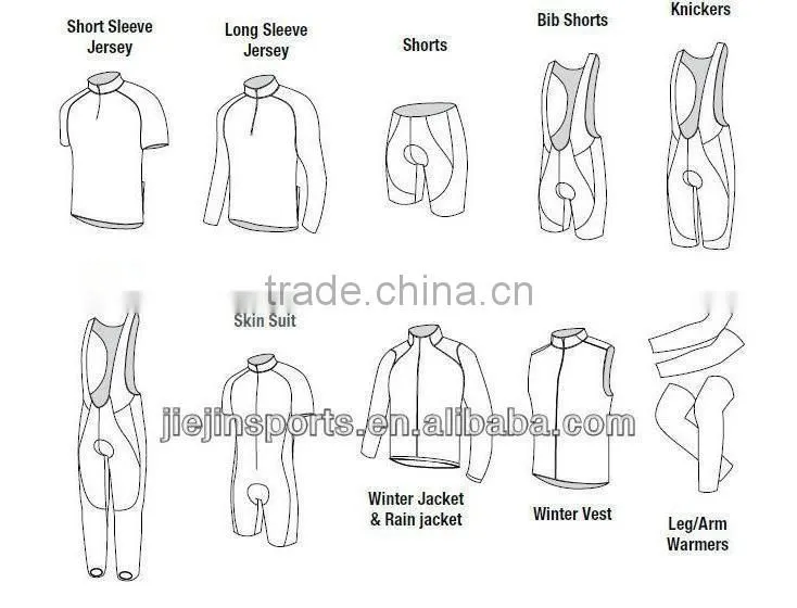 Custom Cycle Underpants Pad Cycle Jersey For Winter