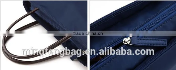 Custom Waterproof NylonTote and Shoulder Portable Large Women Classic Shopping Bag