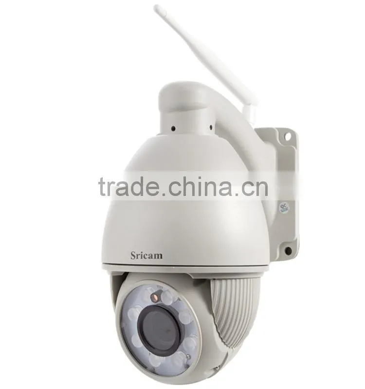 OEM/ODM Sricam SP008 p2p Pan tilt 128g IR 50 meter Speed Onvif full hd wireless ip ptz camera Dome security PTZ Camera