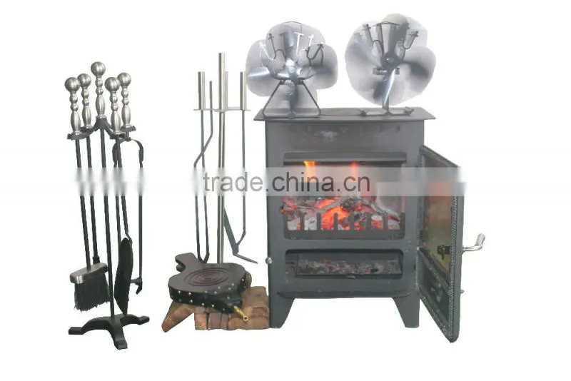 2 blades Eco stove fan heat powered stove fan