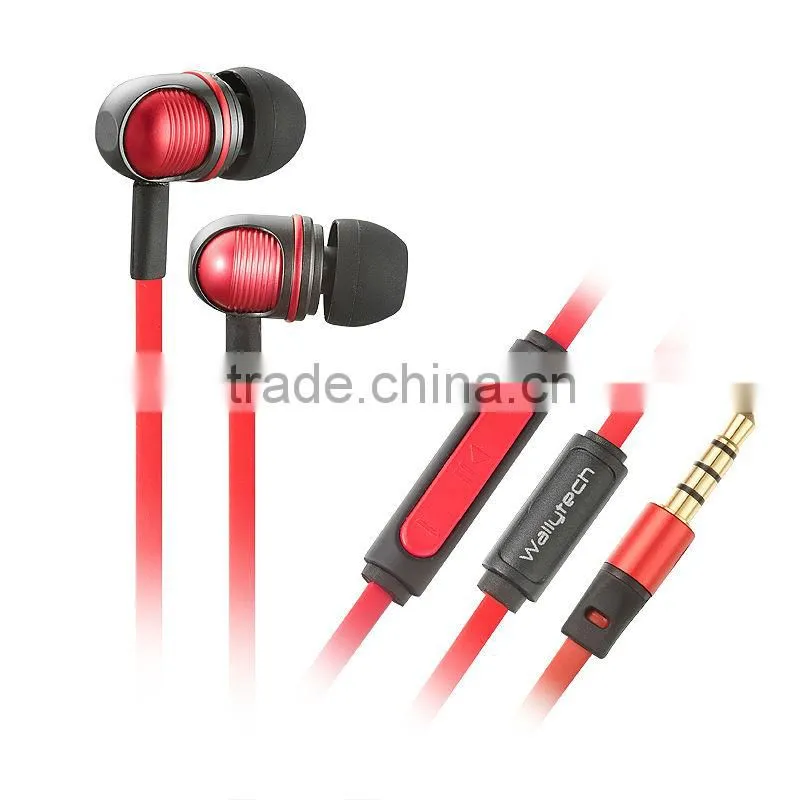 Wallytech 2014 Latest Metal Earphones with Microphone and Volume Remote for Android